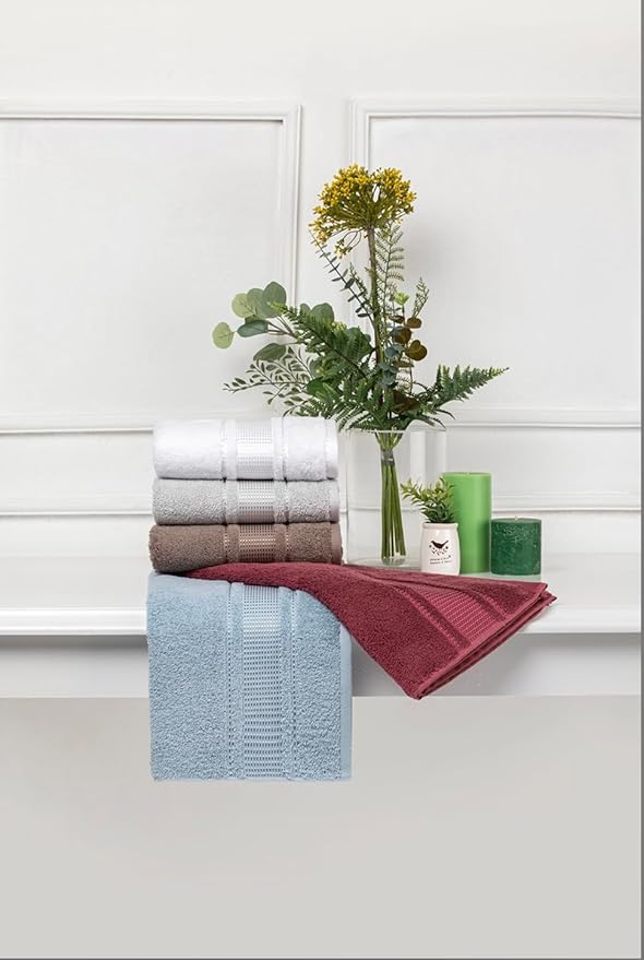 Melissa Linen, Fingertip Towels 4 Pack, 100% Turkish Cotton, Small Hand Towels for Body and Face, 12 x 18 in, Soft and Absorbent, Quick Dry, (White Fingertip Hand Towels)