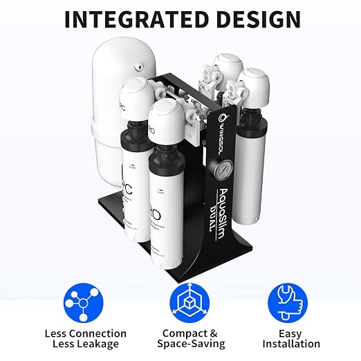 WINGSOL Integrated Reverse Osmosis Water Filter, NSF/ANSI 42/53/58, Dual Outlet - Image 4