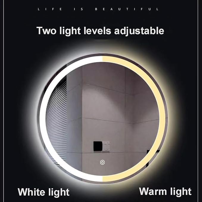 Vanity Mirror Round Illuminated LED Bathroom Mirror - Image 8