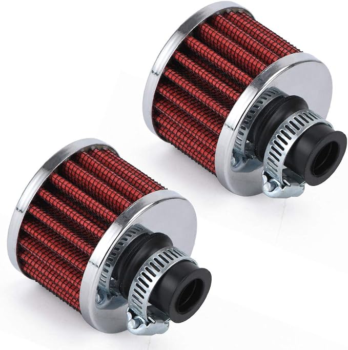 PTNHZ Universal 2 PCS 12mm Auto Cone Mini oil Air Intake Filter Crankcase Vent - Image 2