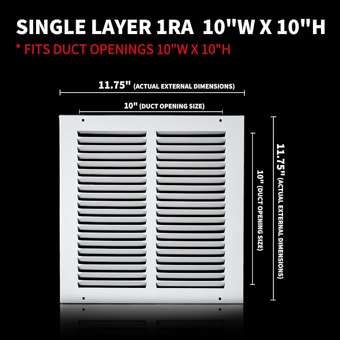 10x10 Vent Cover, Air Return Vent Cover, Flat Vent Cover, Rejillas De Aire - Image 2