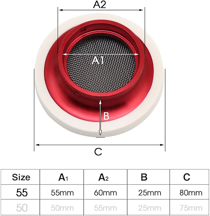 Carburetor Velocity Stack Air Filter Cleaner 55mm Modified Alloy - Image 2