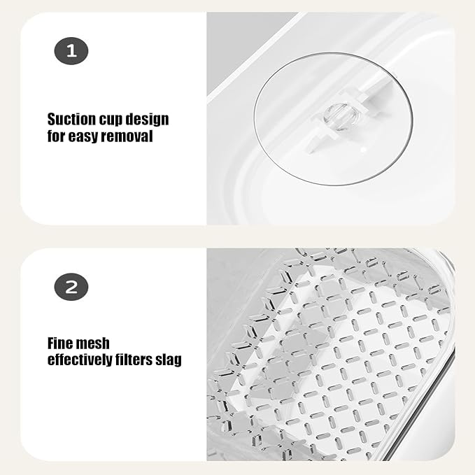 Sink Filter Basket, Efficient Drainage Design, Suction Cup Sink Rack, Kitchen - Image 5