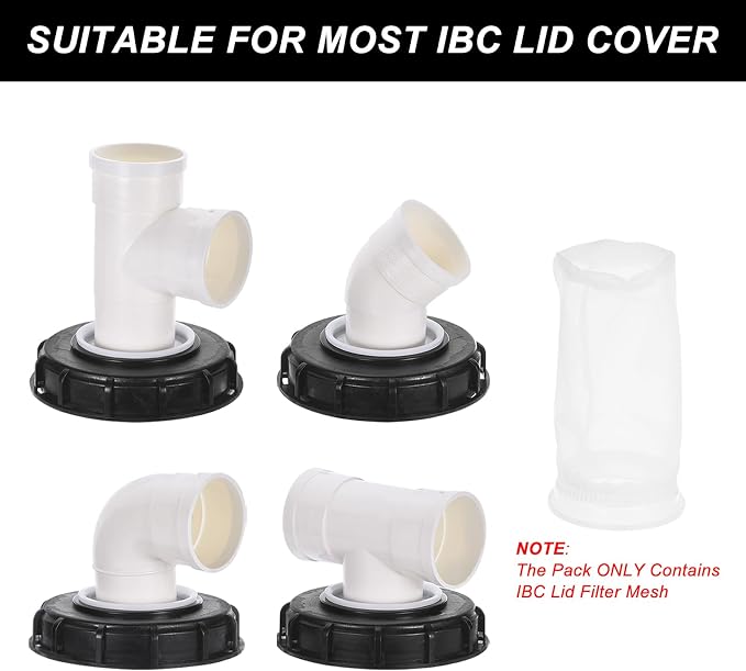 PATIKIL 4" IBC Lid Filter 2 Pack 210mm Long Washable Nylon Fine Mesh Filter IBC - Image 6