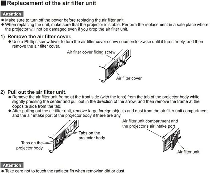 AWO ET-EMF510 Replacement Projector Air Dust Filter Fit - Image 6