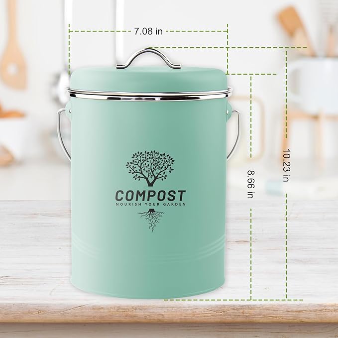 Kitchen Countertop Compost Bin, Odor Resistant Indoor Compost Bin - Image 2