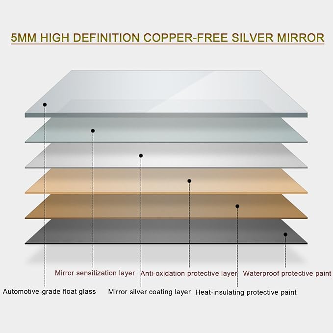 Smart Lighted Bathroom Mirror for Wall，Bathroom Mirror - Image 3