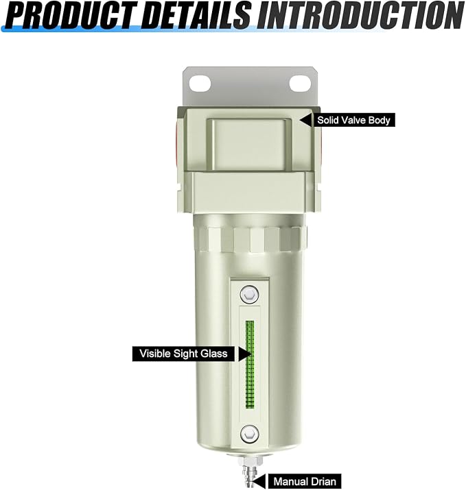3/4" NPT Industrial Aluminium Air Compressor Moisture Filter, Air Desiccant - Image 4