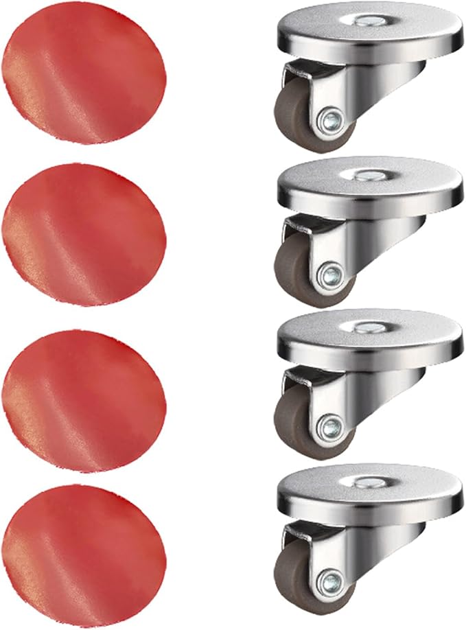 4Pieces Furniture Casters with Stick Adhesive Small Appliance Rollers Home - Image 3