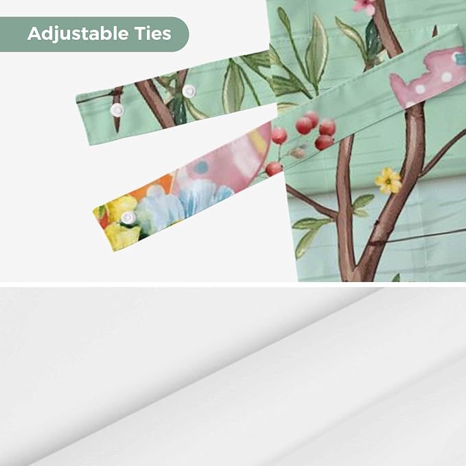 Easter Tie Up Valance Curtains for Windows, Kitchen Curtains Window Shades - Image 7