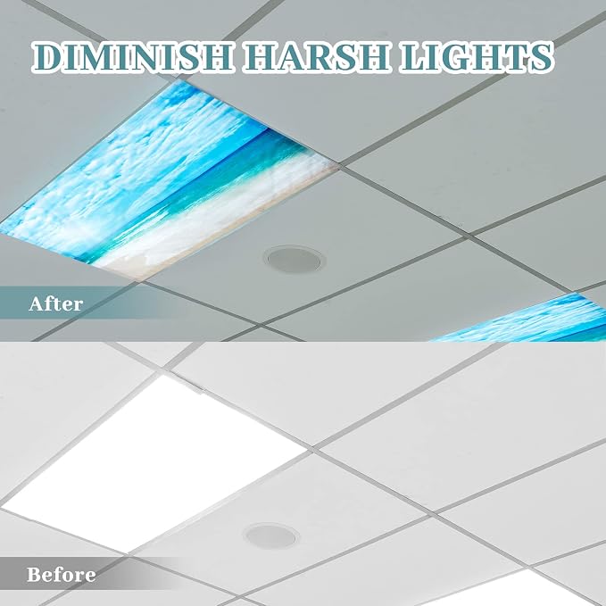 Hortsun 4 Pack 4 x 2 Feet Fluorescent Light Covers, Magnetic Light Filters - Image 3