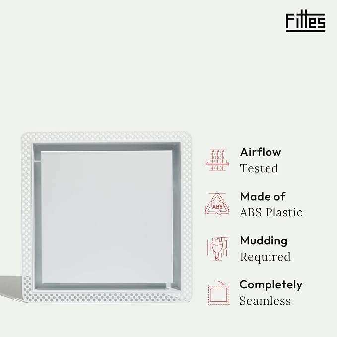 Fittes Flush Exhaust Mount, Minimalist ABS Plastic Bathroom Ventilation Fan - Image 2