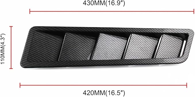 2Pcs Car Hood Vent Trim Louver Air Flow Intake Universal Compatible - Image 5