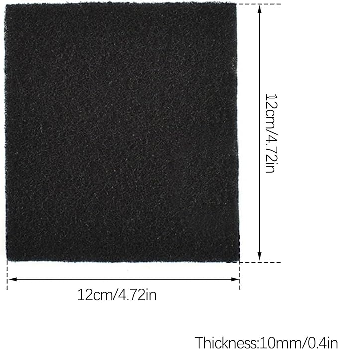 Eagles Square Compost Bin Filters, 4.7" x 4.7" x 0.4" Charcoal Filters - Image 2