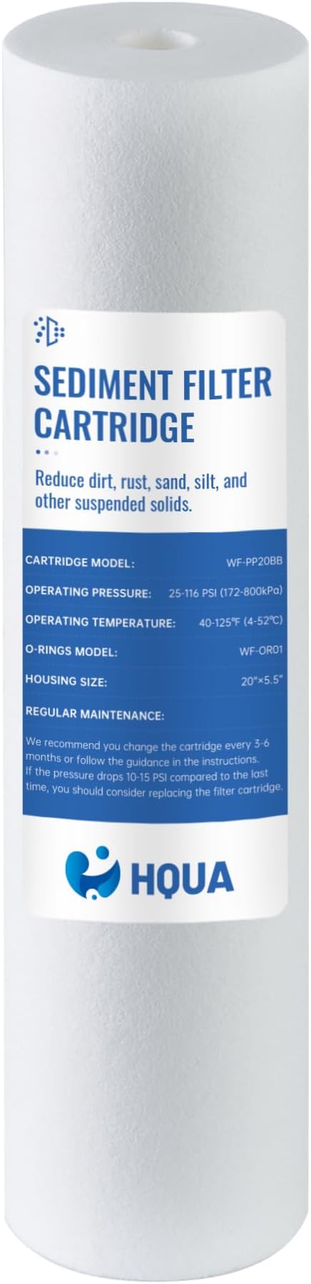 Whole House Sediment Replacement Filter Cartridge, Fit by HQUA