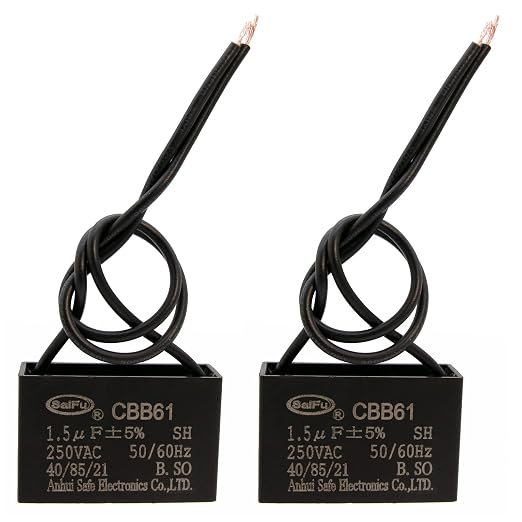 CBB61 Capacitor 1.5uf 250V AC Ceiling Fan 2 Wire 50/60Hz by AKZYTUE