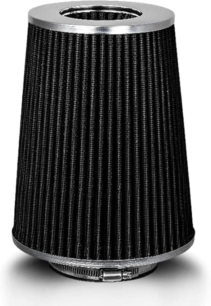 BLACK 3.5" 89 mm Inlet Truck Air Cone Replacement Performance Washable Clamp-On by RtunesRacing