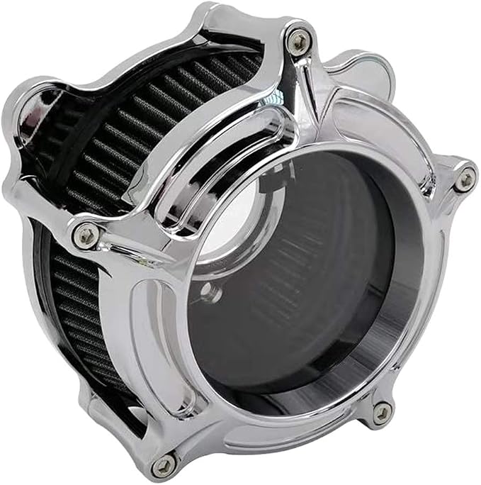 Harley Air Cleaner Chrome See Through Intake Filter Kit Cnc Cut - Image 5