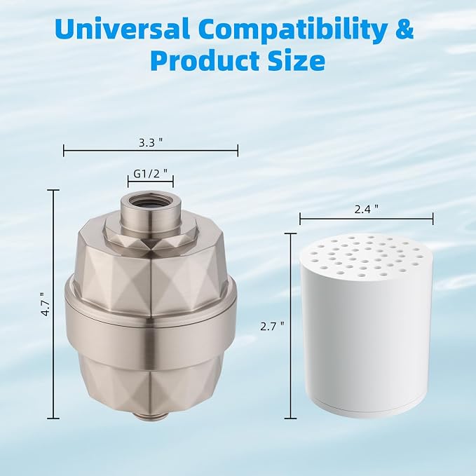 Hibbent Shower Filter for Hard Water, High Output Shower Head Filter to Remove - Image 9