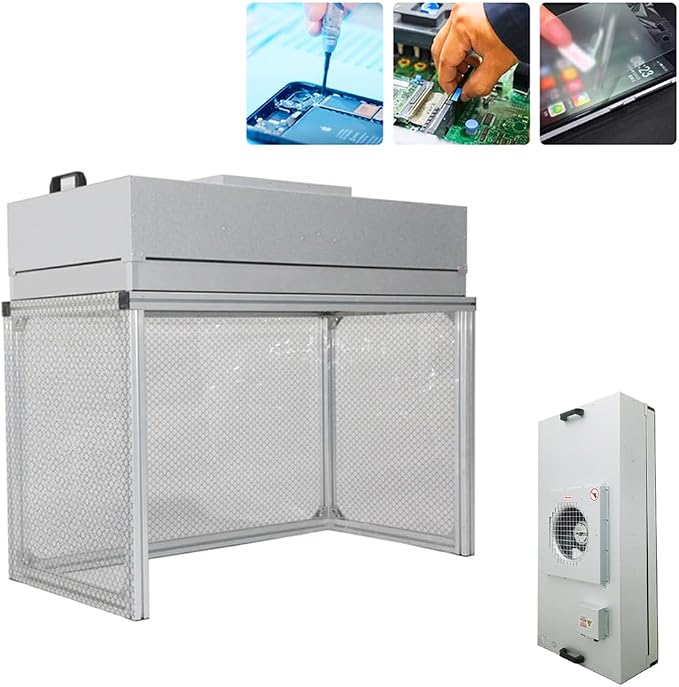 INTBUYING Air Flow Clean Bench Vertical Laminar Flow Hood Dust Free Room by INTBUYING