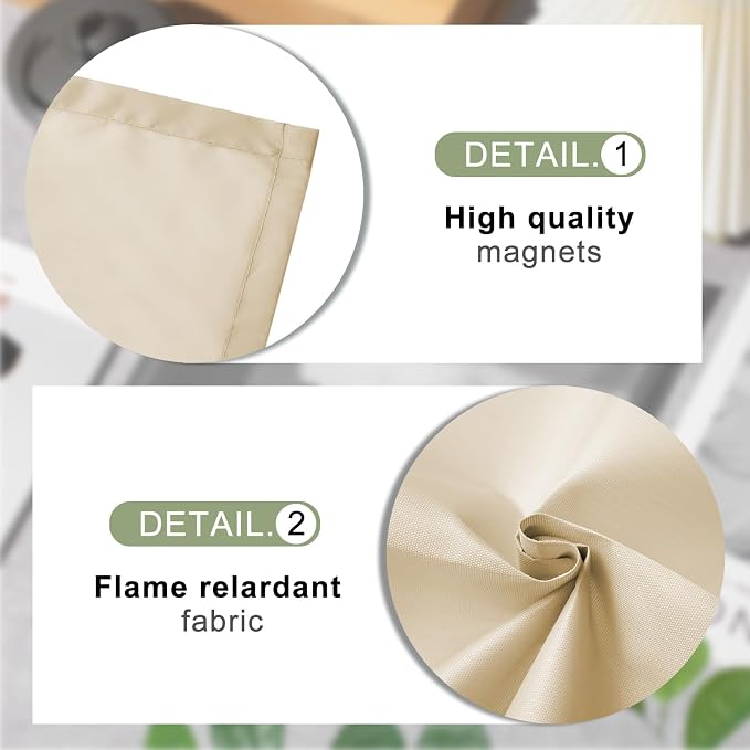 2 Pcs 1 x 4 ft Magnetic Fluorescent Light Covers Fabric Ceiling Light Filter - Image 3