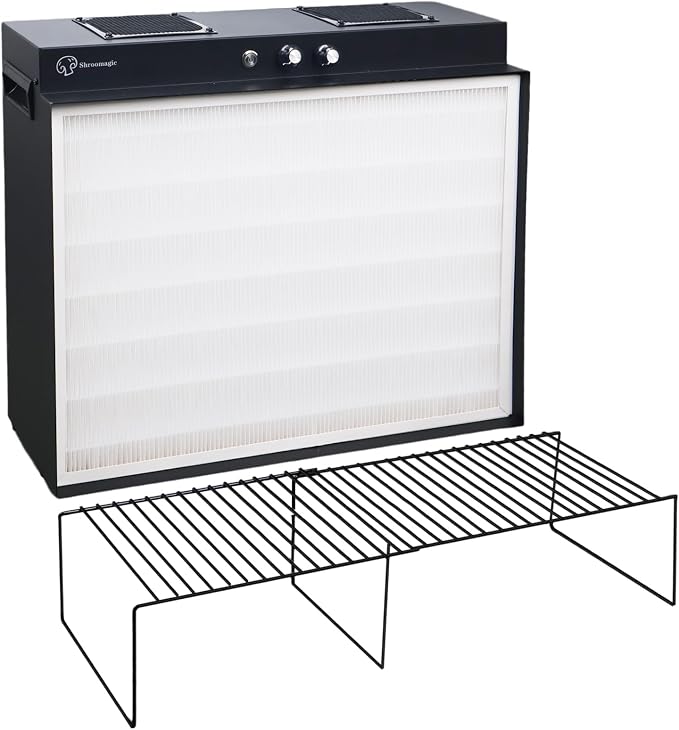 Laminar Flow Hood with H13 HEPA Filter (20"x15"）, FFU Class 100 / ISO 5 Clean by Shroomagic