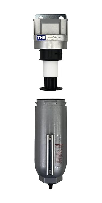 3/4" NPT Industrial Particulate Filter, Removes Water, Debris from Compressed - Image 4