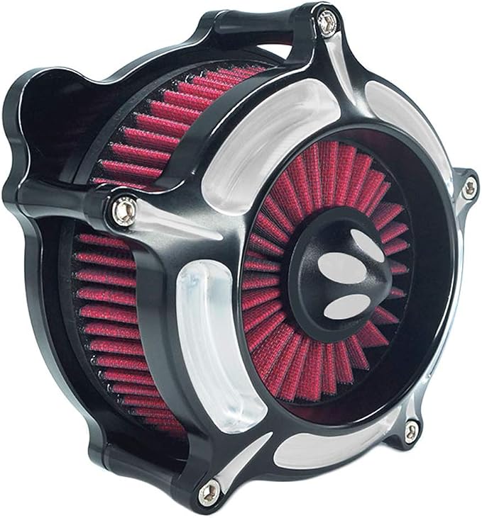 Air Filter Intake Motorcycle Turbine Cleaner Kit Cnc Cut Chrome - Image 4