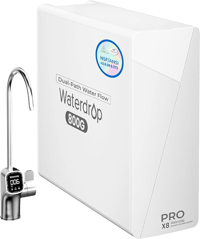 Waterdrop X8-PRO Reverse Osmosis Water Filter, NSF/ANSI 42&58&372 Certified by Waterdrop