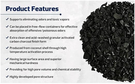 Granular Activated Carbon – 5 LBS | Coconut Shell GAC Media 12×40 Mesh - Image 2