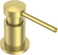 Lava Odoro Gold Soap Dispenser for Kitchen Sink, Modern Brass Built in Countertop Pump Dispenser with 18 Oz Refillable Bottle, Kitchen Soap and Lotion Dispenser Spot-Free, Brushed Gold, KSD-21