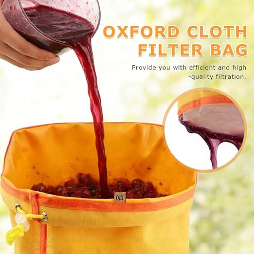 5 Pack 5 Gallon Filter Bags, 25-220 Micron Oxford Cloth All-Mesh Filter Bags - Image 5