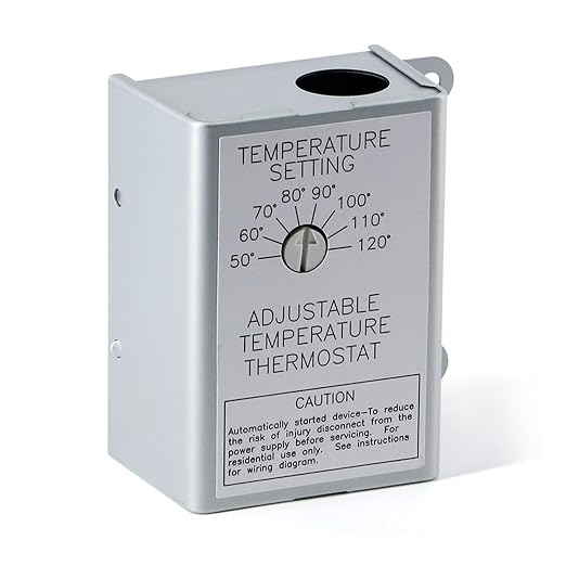 Criditpid F0510B2944 Power Vent Attic Fan Motor & 58033 Adjustable Thermostat - Image 2