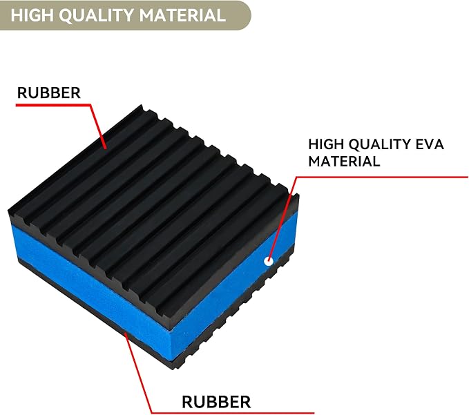 2" X 2" X 7/8" Anti Vibration Pads Sound Isolation Rubber Ribbed - Image 5