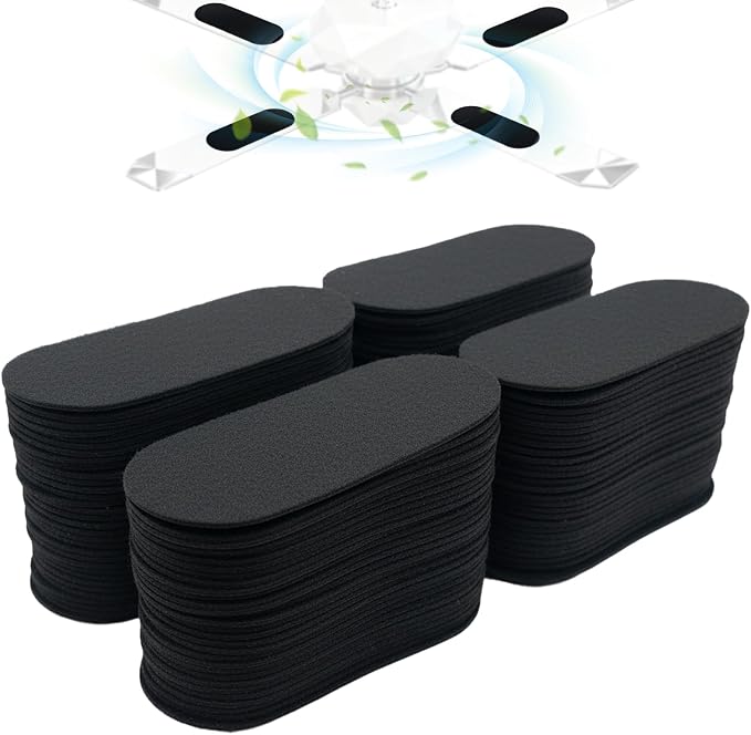 40 Pack Ceiling Fan Filters for Blades, Dust Catcher Activated Coconut Carbon by Amestar