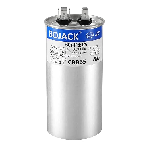 BOJACK 60 uF ±5% 60 MFD 370/450 V CBB65 Round Run Start Capacitor by BOJACK