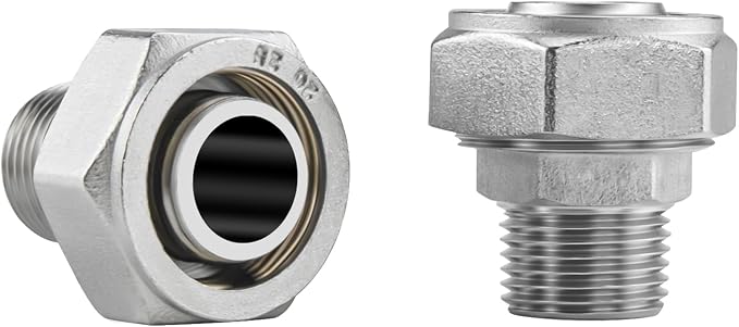 Jingzan Straight Air Piping Fitting, 3/4"Piping x 1/2"Male NPT Adapter by Jingzan