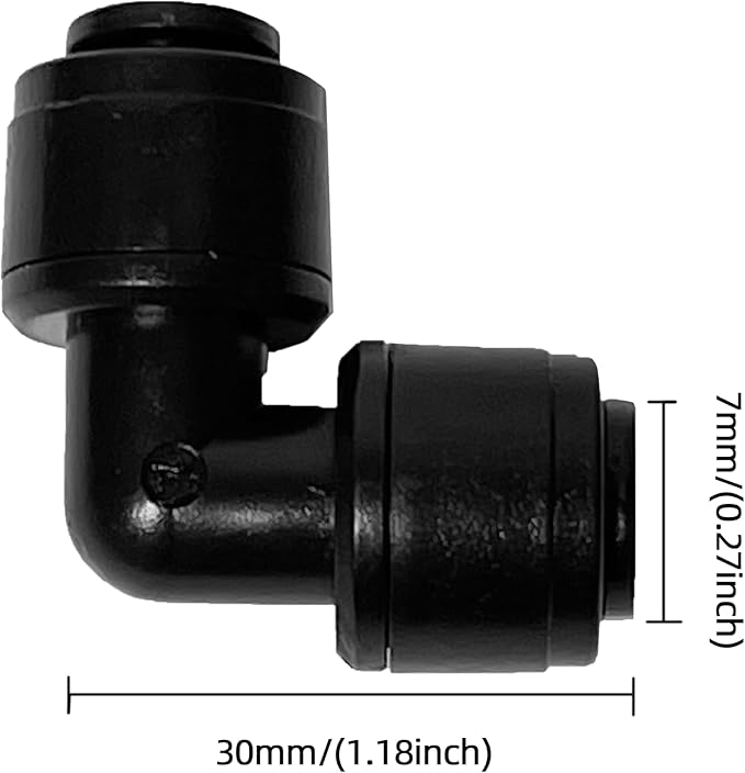 30 Pack Quick Connect 1/4" Drip Irrigation Elbow Coupling Connector, Universal - Image 8