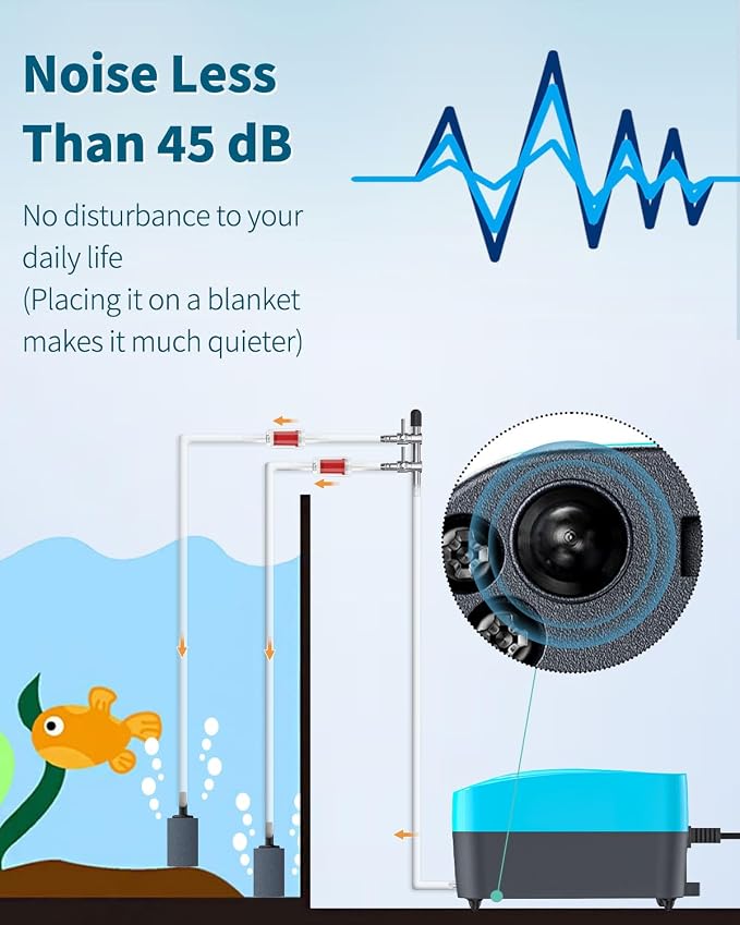 Pawfly Aquarium Air Pump 60 GPH Oxygen Pump - Image 4