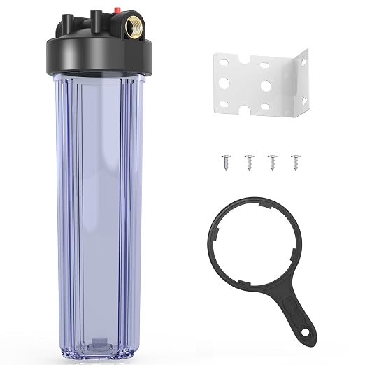 WHT20 Whole House Water Filter Housing, Fit 20"x4.5" Sediment etc Filters by MewMore