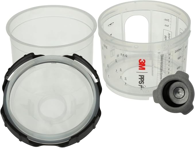 3M PPS 2.0 Spray Gun Cup, Lids and Liners Kit, 6 Ounces, 200-Micron Filter - Image 9