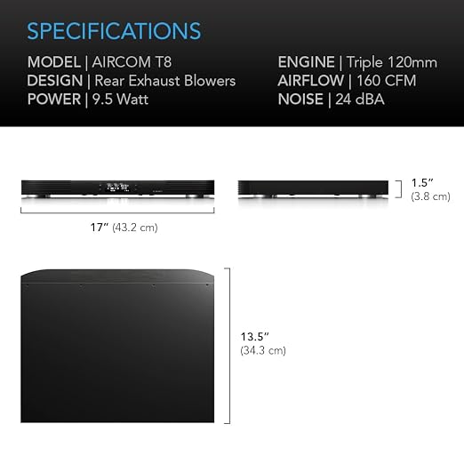 AC Infinity AIRCOM T8, Quiet Cooling Blower Fan System - Image 6