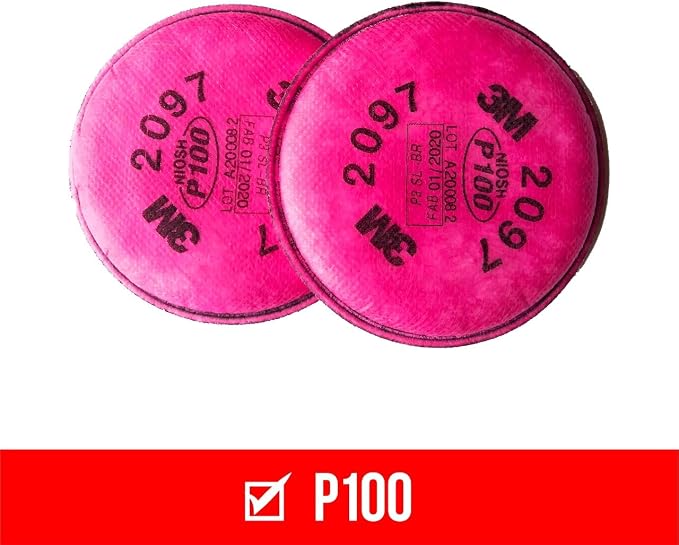 3M Performance P100 Particulate + Odor Filters, 2 pairs, NIOSH-APPROVED P100 - Image 2