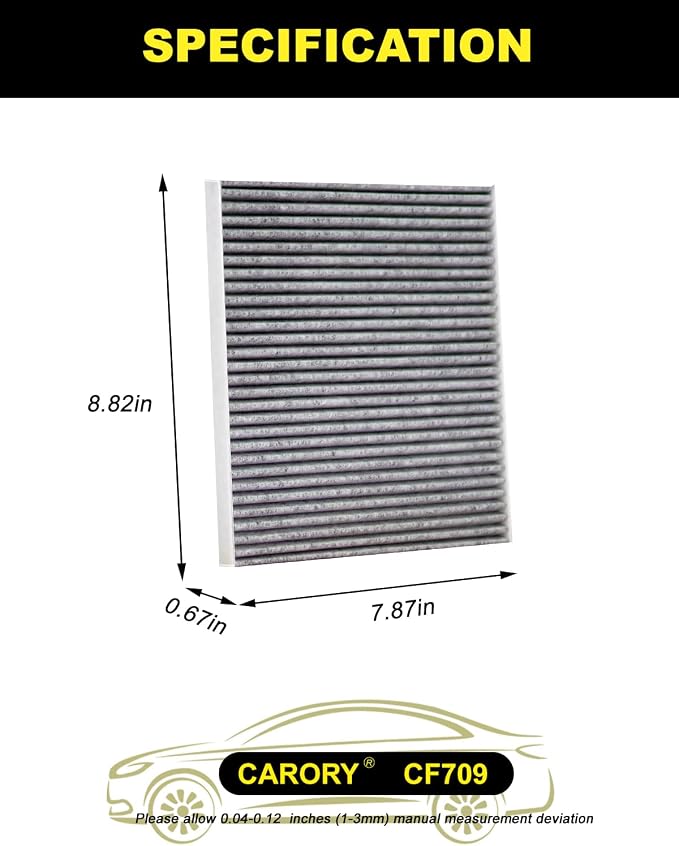 CARORY Cabin Air Filter w/Activated Carbon - Image 2