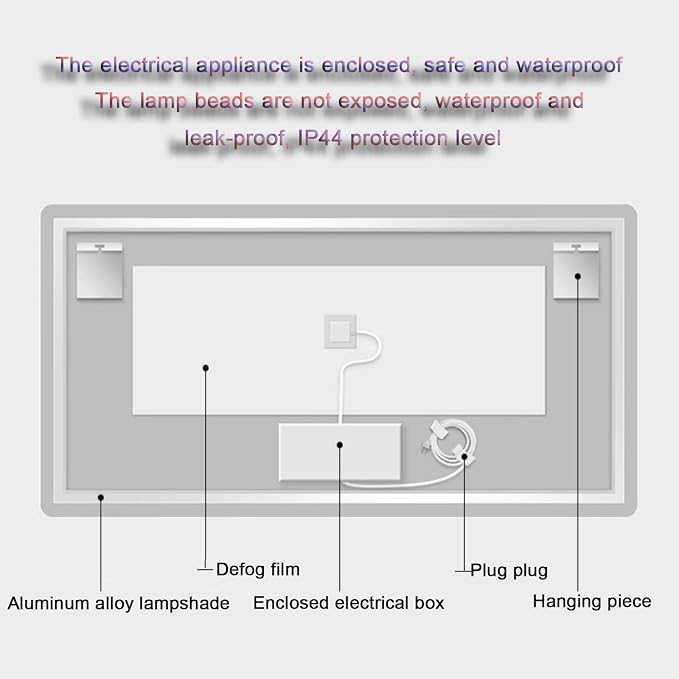 Smart Illuminated LED Bathroom Mirror，Bathroom Mirror - Image 9