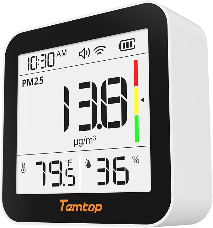 Temtop M10+ WiFi Air Quality Monitor, Rechargeable CO2 Detector - Image 4