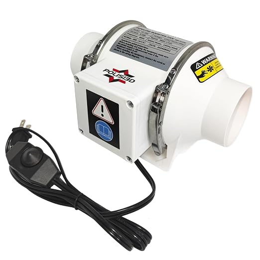 Powerful 3 Inch Inline Duct Ventilation Fan AC Vent Blower Exhaust Fan w/ 1.5M - Image 3