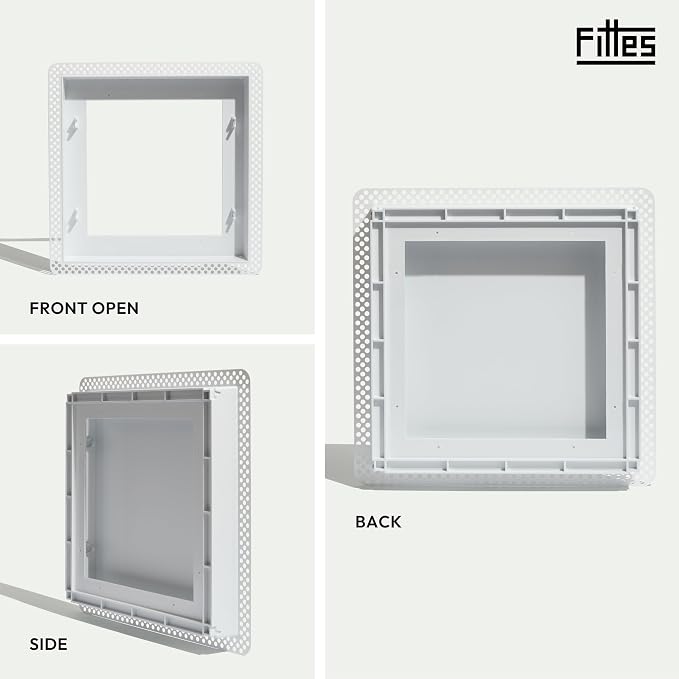 Fittes Flush Exhaust Mount, Minimalist ABS Plastic Bathroom Ventilation Fan - Image 3
