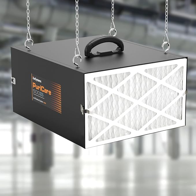 PURISYSTEMS Air Filtration System 3-Speed Remote, Hanging Air Filter w/RF Remote - Image 4