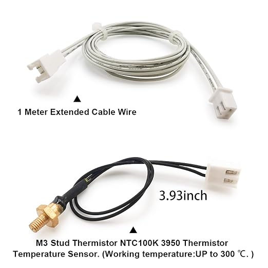 Ender 3 v2 Thermistor M3 300℃ Upgrade, 3D Printer NTC 100K 3950 Ender 3 M3 Stud - Image 2